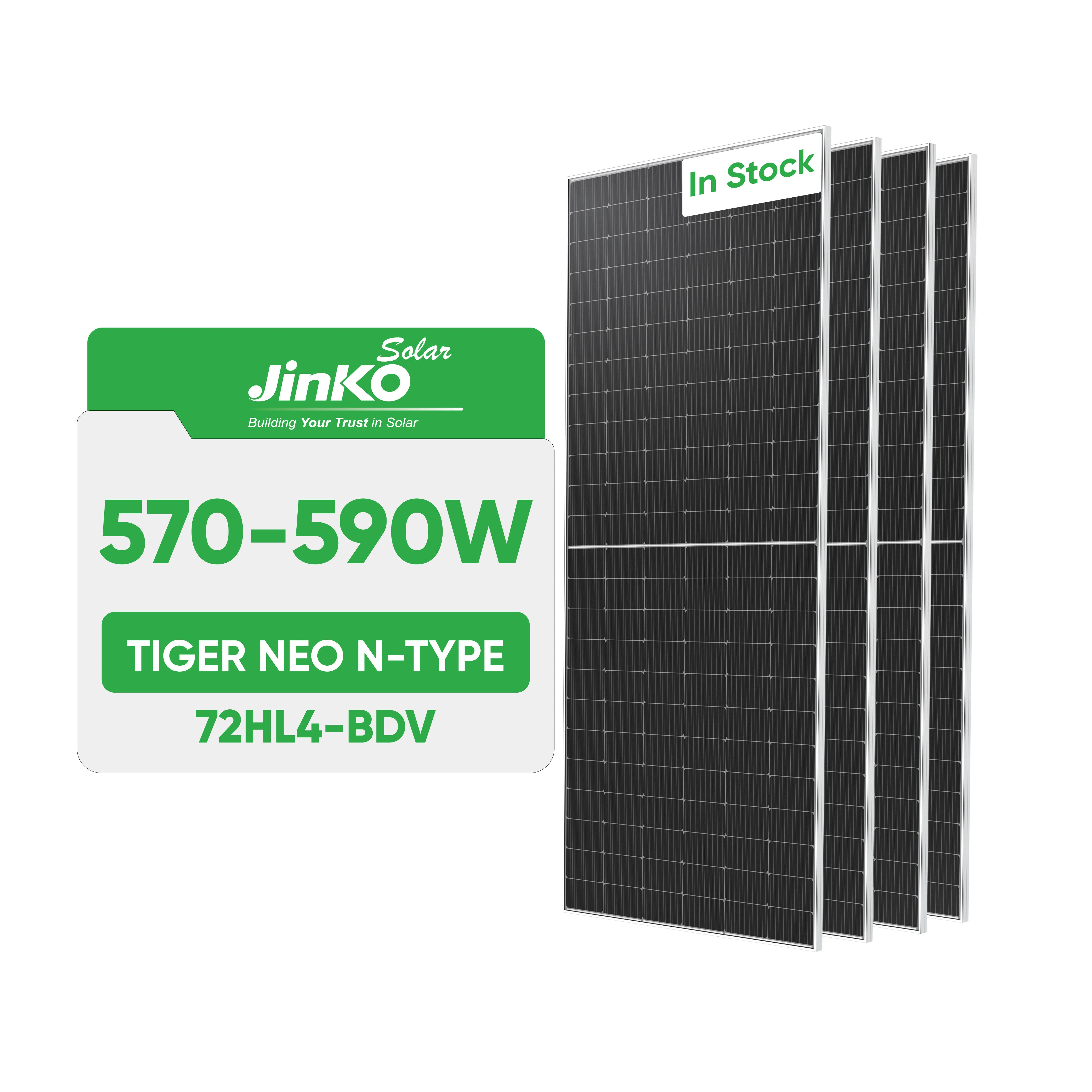 Panel solar 585W Bifacial mono JINKO 72HL4-BDV
